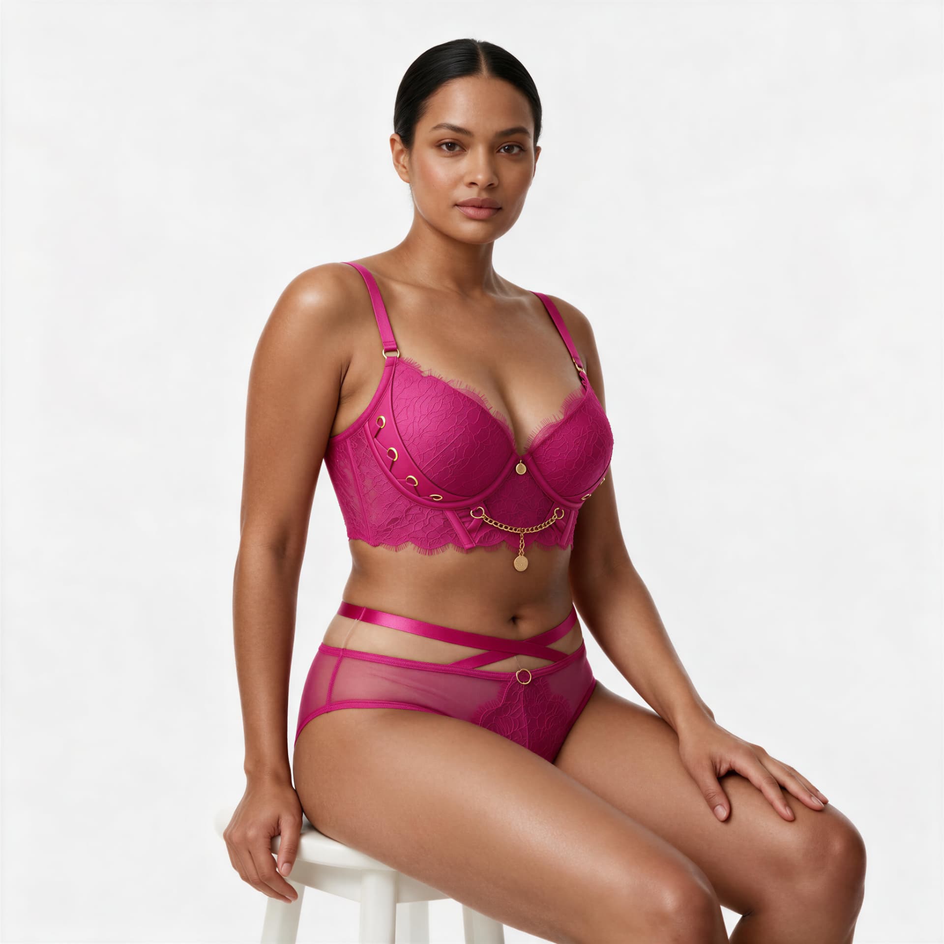 Ensemble Longline Fuchsia