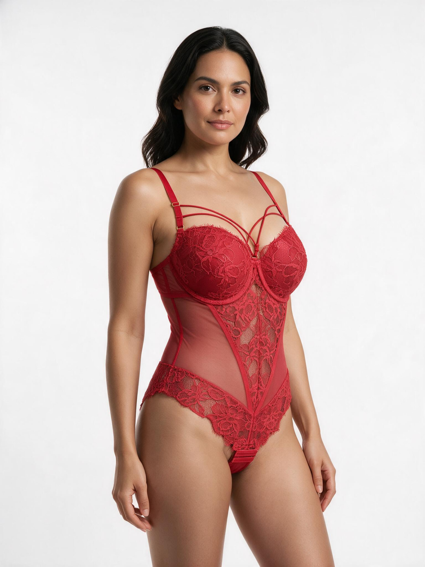 Body Scarlett, dentelle rouge